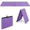 180 x 60 x 5 cm zachte opvouwbare vloermat draagbare yogamat met handvat oefenmat opvouwbare fitnessmat paars 1