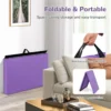 180 x 60 x 5 cm zachte opvouwbare vloermat draagbare yogamat met handvat oefenmat opvouwbare fitnessmat paars 6