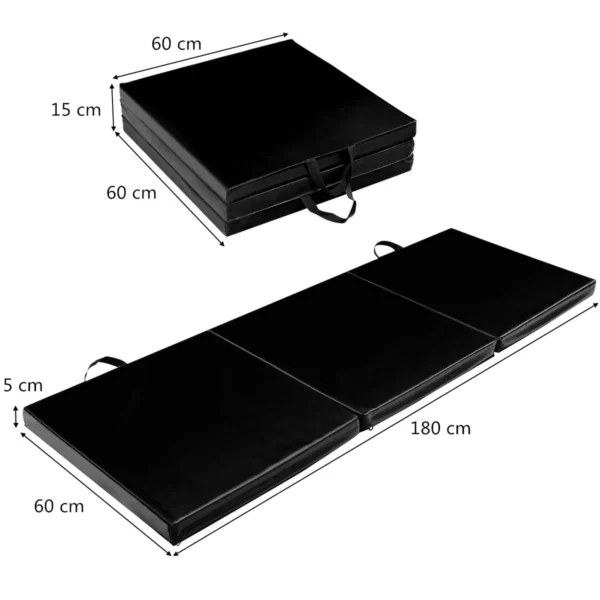 180 x 60 x 5 cm zachte vloermat inklapbaar gymnastiekmat draagbaar yogamat waterafstotend turnmat antislip klapmat fitnessmat 4