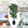 180cm hoge kunstmatige boom decoratie in potplanten 1008 bladeren en natuurlijke boomstam perfecte faux plant voor de decoratie 5