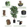 180cm hoge kunstmatige boom decoratie in potplanten 1008 bladeren en natuurlijke boomstam perfecte faux plant voor de decoratie 6