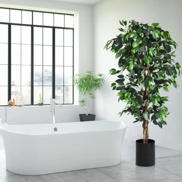 180cm hoge kunstmatige boom decoratie in potplanten 1008 bladeren en natuurlijke boomstam perfecte faux plant voor de decoratie 7