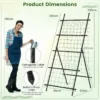 190 cm tuinrek voor klimplanten komkommer klimhulp verticale plantensteun met net a vormige plantenklimrek voor bloemen fruit 3