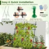 190 cm tuinrek voor klimplanten komkommer klimhulp verticale plantensteun met net a vormige plantenklimrek voor bloemen fruit 6