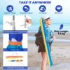 198 cm strandparaplu met zandanker patio paraplu met drukknop kantel & upf 50 + bescherming draagbare parasol met draagtas multicolor 5