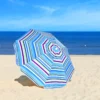 2.2m strandparaplu upf50 + zonbescherming draagbare parasol patioparaplu lichtblauw 5