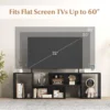 2 delig tv kast vrije combinatie televisietafel voor tv's tot 152 cm televisiekast met open planken multifunctioneel tv rek zwart 5
