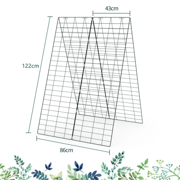 2 delige groene tuinsteun voor klimplanten 122 x 86 cm 3