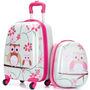 2 delige kinderbagage kinderkoffer met wielen kofferset rijst bagage 12" rugzak +16" koffer handbagage set 1