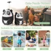 2 delige kinderkofferset met 40 cm kinderkoffer & 30 cm rugzak rollende koffer reistrolleykofferset voor kinderen zwart + wit 5