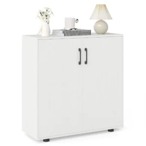2 deurs opbergkast moderne accentkast met verstelbare plank schoenenopbergorganizer met 2 anti kantelkits voor keuken hal 1