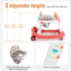 2 in 1 baby loopfiets opvouwbare loopfiets met instelbare hoogte en snelheid muziek doosje licht en comfortabel zitkussen rood 2