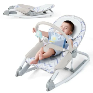 2 in 1 baby wipstoeltje draagbaar wipstoeltje met in 3 standen verstelbare rugleuning en afneembare stoffen zitting grijs 1