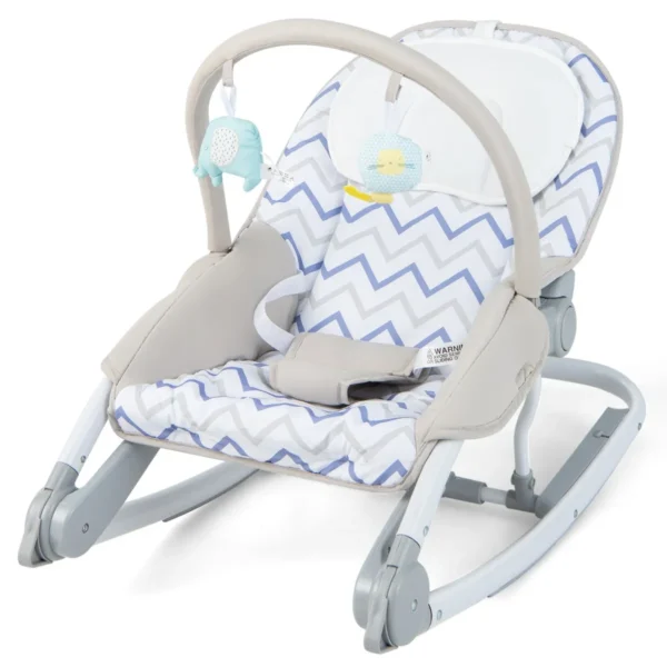 2 in 1 baby wipstoeltje draagbaar wipstoeltje met in 3 standen verstelbare rugleuning en afneembare stoffen zitting grijs 2