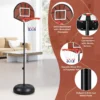 2 in 1 basketbalring verstelbare hoogte 130 180 cm met dartbord dubbelzijdig backboard 6 darts binnen/buiten voor kinderen 7