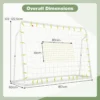 2 in 1 buiten voetbaldoel 187 x 122,5 cm met rebound net verstelbare hoek stevig metalen frame voetbaltraining voor kinderen 6+ wit 2