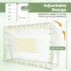 2 in 1 buiten voetbaldoel 187 x 122,5 cm met rebound net verstelbare hoek stevig metalen frame voetbaltraining voor kinderen 6+ wit 3