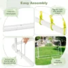 2 in 1 buiten voetbaldoel 187 x 122,5 cm met rebound net verstelbare hoek stevig metalen frame voetbaltraining voor kinderen 6+ wit 4