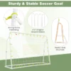 2 in 1 buiten voetbaldoel 187 x 122,5 cm met rebound net verstelbare hoek stevig metalen frame voetbaltraining voor kinderen 6+ wit 7