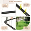 2 in 1 buiten voetbaldoel 187 x 122,5 cm met rebound net verstelbare hoek stevig metalen frame voetbaltraining voor kinderen 6+ zwart 4