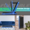 2 in 1 elektrische loopband met afstandsbediening app bediening bluetooth led display mobiele telefoonhouder inklapbaar (blauw) 3