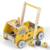 2 in 1 hout loopwagen loophulp met multi activiteitencentrum en werkbank babywalker loopwagen voor kinderen vanaf 1 jaar geel 2