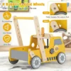 2 in 1 hout loopwagen loophulp met multi activiteitencentrum en werkbank babywalker loopwagen voor kinderen vanaf 1 jaar geel 4