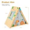 2 in 1 kinderspeelhuis met klimstenen houten speelhuis klimdriehoek 115 x 77 x 100 cm 3