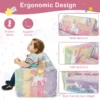2 in 1 opklapbare sofa voor kinderen/sofa om te bouwen tot chaise longue/afneembare hoes van flanelstof en vrolijke patronen/van zacht pluche 4