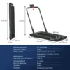 2 in 1 opvouwbare loopband 2,25hp onder bureau loopband met app & afstandsbediening telefoonhouder led display groen 2