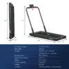 2 in 1 opvouwbare loopband 2,25hp onder bureau loopband met app & afstandsbediening telefoonhouder led display groen 3