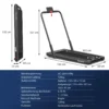 2 in 1 opvouwbare loopband 2,25hp onder bureau loopband met app & afstandsbediening telefoonhouder led display zwart 2