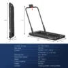 2 in 1 opvouwbare loopband 2,25hp onder bureau loopband met app & afstandsbediening telefoonhouder led display zwart 3
