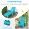 2 in 1 opvouwbare tuinligstoel converteerbare en lichtgewicht buitenstoel verstelbare ligstoel in 5 posities met wielen voor tuin 7