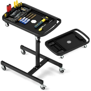 2 in 1 rollend gereedschapsplateau in hoogte verstelbare werktafel rollende gereedschapswagen voor monteur 60 kg capaciteit 1