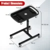 2 in 1 rollend gereedschapsplateau in hoogte verstelbare werktafel rollende gereedschapswagen voor monteur 60 kg capaciteit 3