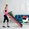 2 in 1 walking pad & loopband app gecontroleerd bluetooth led display 1 12 km/u incl. telefoonhouder en treadmill inklapbaar rood 6