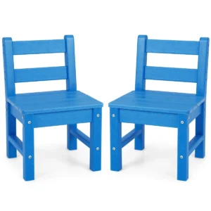 2 kinderstoelen voor binnen en buiten weerbestendig kinderstoelen met rugleuning voor school kinderdagverblijf en tuin blauw 1