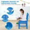 2 kinderstoelen voor binnen en buiten weerbestendig kinderstoelen met rugleuning voor school kinderdagverblijf en tuin blauw 5