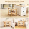 2 niveau bamboe bijzettafel glazen blad pe rotan plank bank bijzettafel nachtkastje compacte salontafel voor slaapkamer woonkamer 6