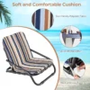 2 pack opvouwbare strandstoelen voor volwassenen draagbare campingstoelen met kussens sneldrogend katoen en aluminium 3