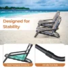 2 pack opvouwbare strandstoelen voor volwassenen draagbare campingstoelen met kussens sneldrogend katoen en aluminium 4
