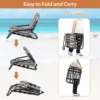 2 pack opvouwbare strandstoelen voor volwassenen draagbare campingstoelen met kussens sneldrogend katoen en aluminium 6