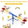 2 persoons wip tuinwip 360° draaibaar kinderwip belastbaar tot 60kg kinderwip metalen carrouselwip voor kinderen van 3 8 jaar 5
