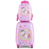 2 stuks handbagage op wielen set rollende hardkoffer en rugzak draagbare en lichtgewicht rollende kofferset kindertrolley kofferset 2