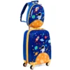 2 stuks kinder bagage set 32cm & 51cm kinderen hand bagage set met 4 multi directionele wielen blauw 1
