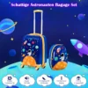 2 stuks kinder bagage set 32cm & 51cm kinderen hand bagage set met 4 multi directionele wielen blauw 5