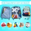 2 stuks kinderbagage handbagage set met rugzak en koffer rollende koffer schattige cartoonpatroon reiskoffers 30 x 22 x 44,5 74 cm 6