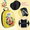 2 stuks kinderkoffer set koffer en rugzak set harde koffers met wielen en intrekbaar handvat geel 6
