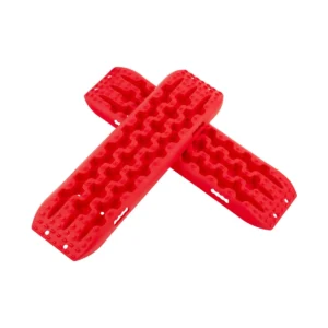 2 stuks starthulp bandenladder voor zand/modder/sneeuw tractiemat voor terreinwagen camper vrachtwagen rood 107 x 31 x 7 cm 1